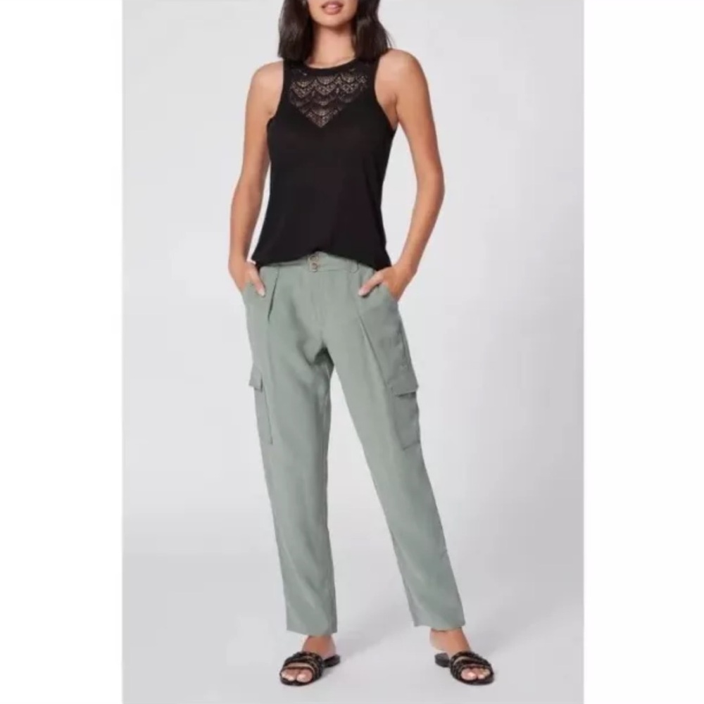 Paige Becca Cargo Pants Relaxed Tapered Leg straight